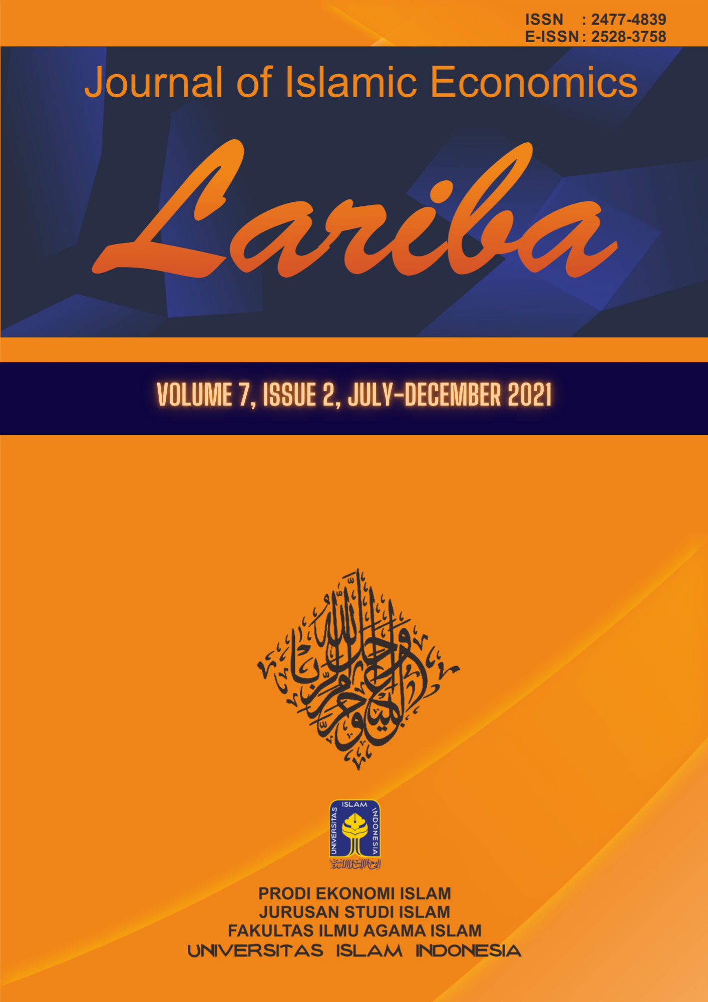 Cover JIELariba Volume 7, Issue 2, July-December 2021
